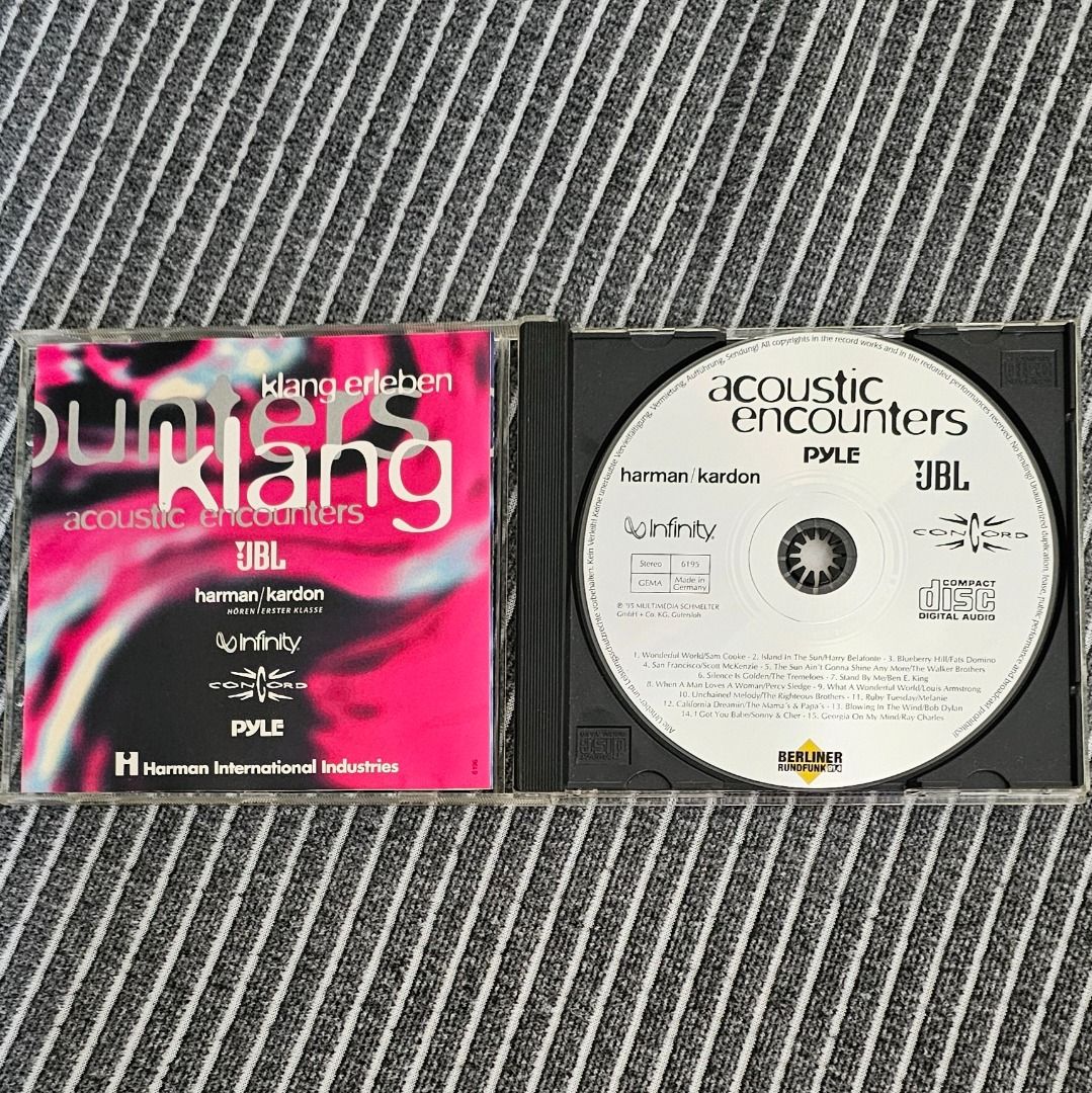 1 For 1 🌟 🇩🇪 [CD Test Audio] Klang Erleben Acoustic Encounters (Category: CDs & DVDs) located in Singapore. Submitted by strangecell (Listing ID 1454576007, Image 3). Description: Many more Various Genres: https://www.carousell.sg/p/1253907759 Electronic Dance, EDM, DJ Mix: https://carousell.com/p/1035784902 Easy Listening, Funk Soul, Lounge, Jazz, New Age, Chill-out: https://carousell.com/p/1028943398 ************************************** Se