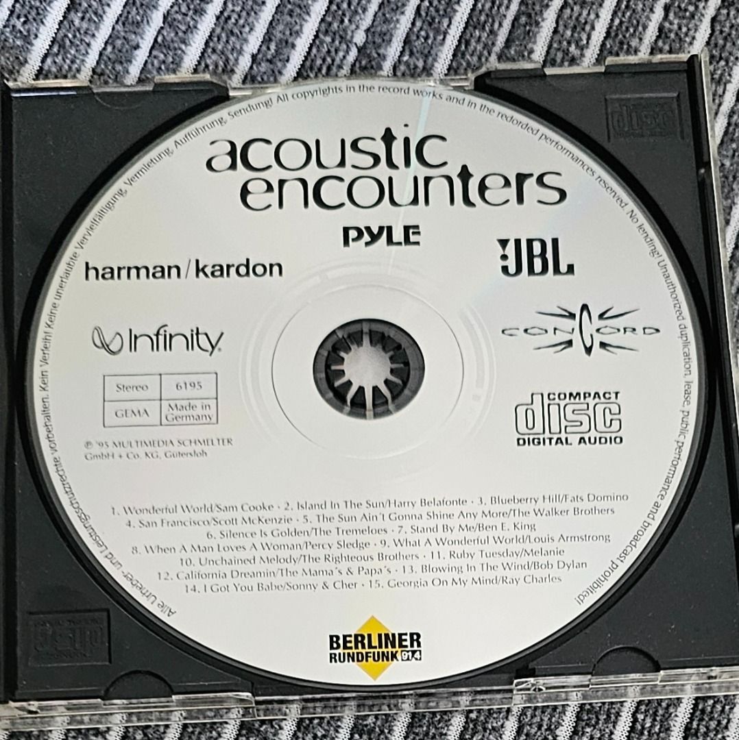 1 For 1 🌟 🇩🇪 [CD Test Audio] Klang Erleben Acoustic Encounters (Category: CDs & DVDs) located in Singapore. Submitted by strangecell (Listing ID 1454576007, Image 2). Description: Many more Various Genres: https://www.carousell.sg/p/1253907759 Electronic Dance, EDM, DJ Mix: https://carousell.com/p/1035784902 Easy Listening, Funk Soul, Lounge, Jazz, New Age, Chill-out: https://carousell.com/p/1028943398 ************************************** Se