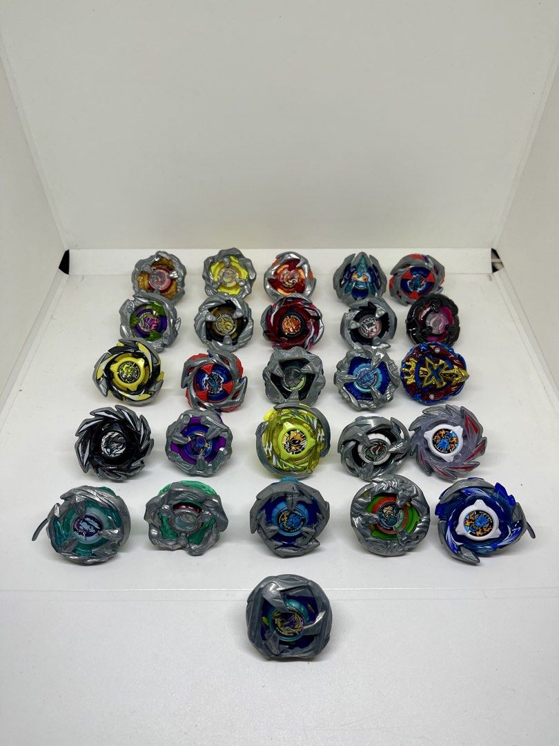 43 Beyblade Lot for sale! (Category: Action & Battle Toys) located in El Nido. Submitted by abstractandrai (Listing ID 1435989986, Image 2). Description: Beyblade lot for sale! FREE SHIPPING! 43 beyblades, 29 ratchets and 27 bits. Beyblade case. 3 Launchers. DM me if interested. I can send photos of all parts. We can negotiate. .