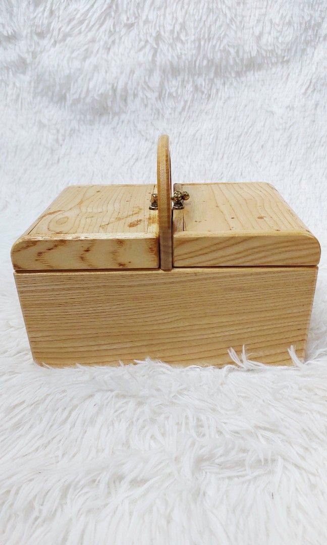 🧰 Japanese Wooden Multi-Compartment Storage Box (Category: Accessory Holder, Box & Organizers) located in Binan City. Submitted by sakuratreasuresph (Listing ID 1454608171, Image 2). Description: 🧰 Japanese Wooden Multi-Compartment Storage Box Add a touch of timeless Japanese charm to your space with this beautifully crafted wooden storage box! 🇯🇵✨ 🪵 Natural wood finish with lovely wood grain ❤️ Multiple spacious compartments lined in rich r