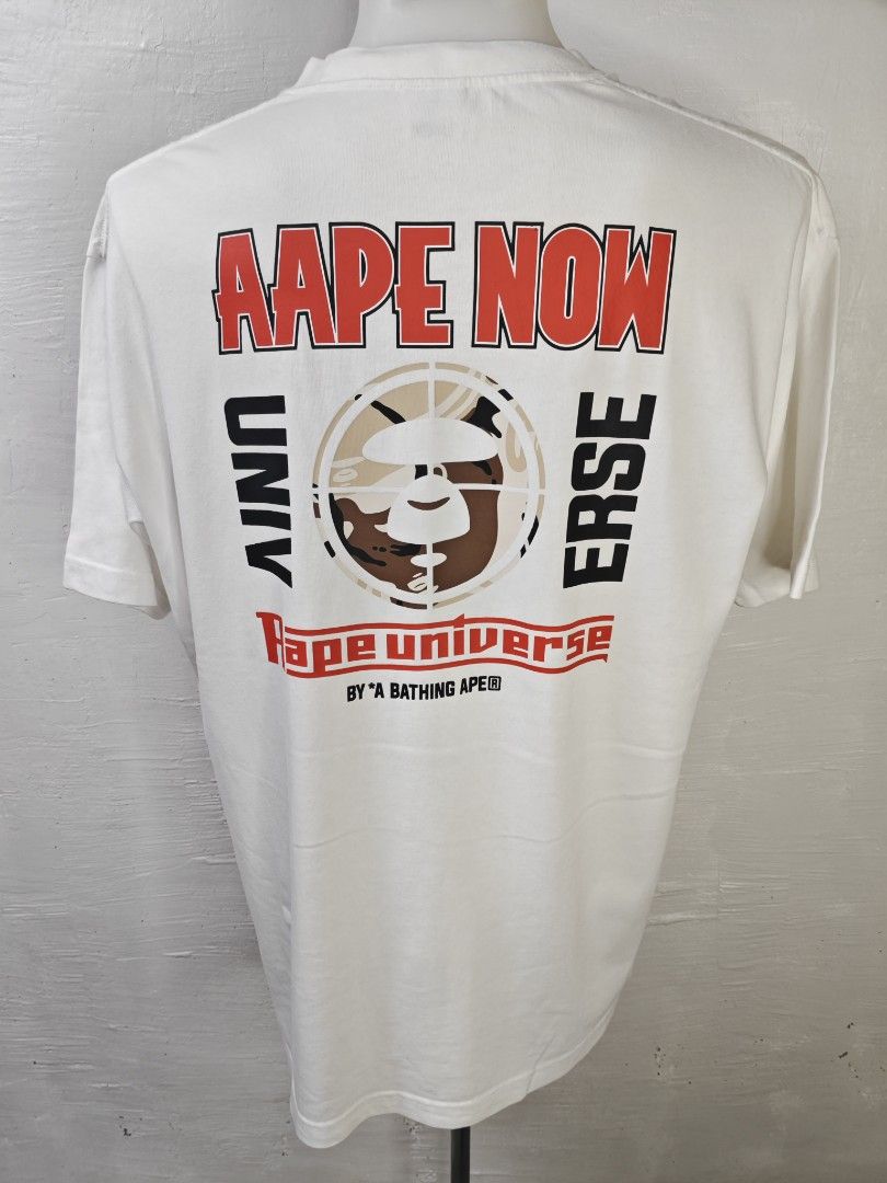 AAPE shirt (Category: Tshirts & Polo Shirts ) located in Rizal. Submitted by itsmecle0 (Listing ID 1454750957, Image 3). Description: Size:XL Width:23.5 in inches tape measurement Length:30 in inches tape measurement Color:White Color rate:9.8 Condition Rate:9m8 Issue:None Other details: Solid no issue print rubberized makapal makapal tela semi hard cotton.