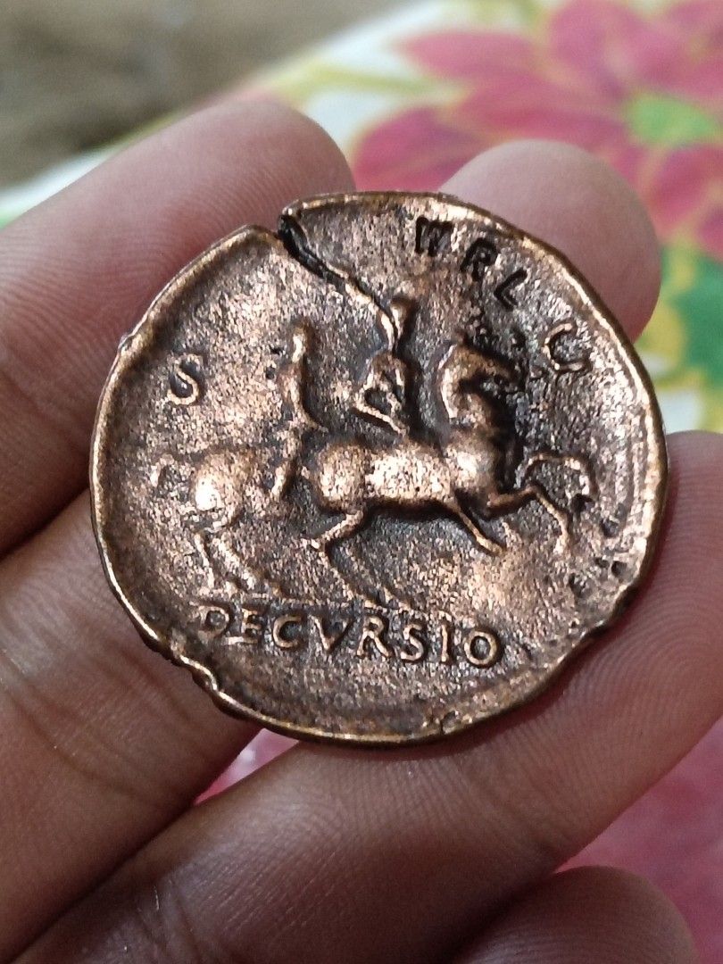 Ancient Roman Coin - Nero - Decursio (Category: Currency) located in Batangas. Submitted by swiftstone.96924b (Listing ID 1454574406, Image 2). Description: - Ancient Roman Bronze Coin - Obverse: Features Emperor Nero - Reverse: Depicts a cavalry scene (Decursio) - Ideal for coin collectors and history enthusiasts.