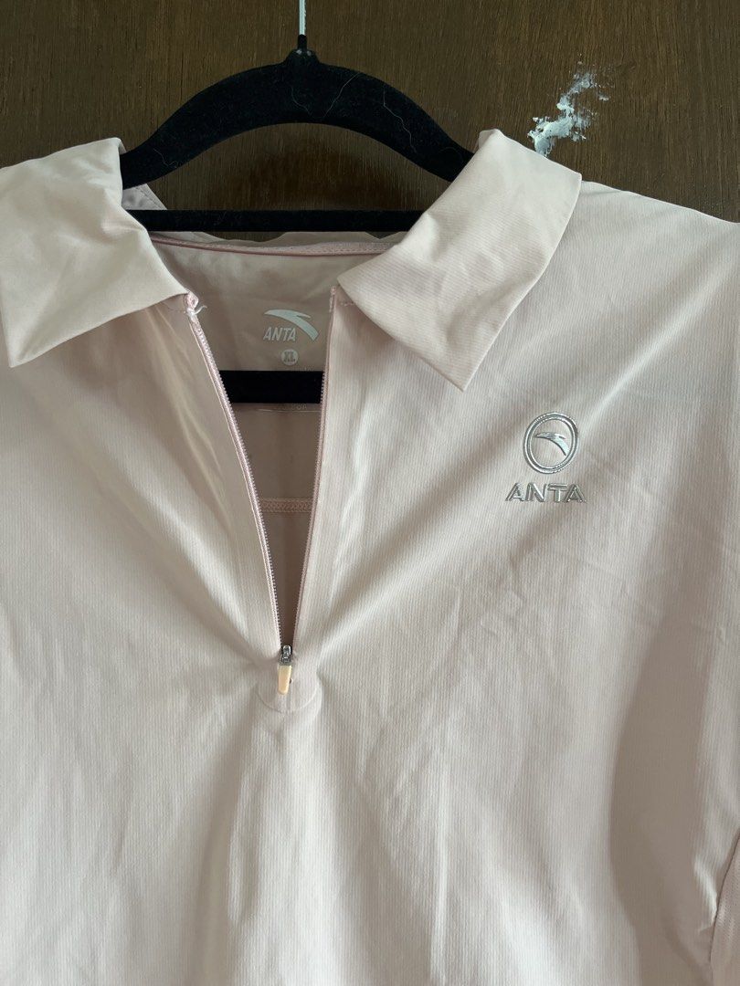 Anta Quarter Zip Top (Category: Activewear) located in Muntinlupa City. Submitted by lovedbysabel (Listing ID 1454623247, Image 2). Description: Perfect shade of baby pink! Has no flaws at all and in very good condition.