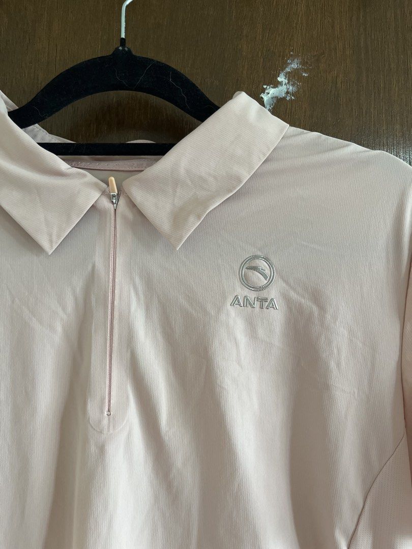 Anta Quarter Zip Top (Category: Activewear) located in Muntinlupa City. Submitted by lovedbysabel (Listing ID 1454623247, Image 1). Description: Perfect shade of baby pink! Has no flaws at all and in very good condition.