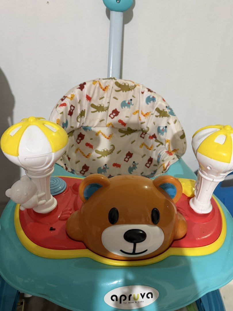 Apruva Walker (Category: Infant Playtime) located in Quezon City. Submitted by angelannedc (Listing ID 1454697464, Image 2). Description: Apruva Walker Once lang nagamit, ayaw ni baby No issue(needs cleaning lang) Almost new Bought in SM (₱1,900 srp).