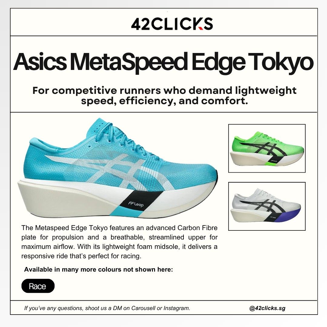 Asics Metaspeed Series Unisex (Category: Sneakers) located in Singapore. Submitted by 42clickssg (Listing ID 1391745410, Image 2). Description: .