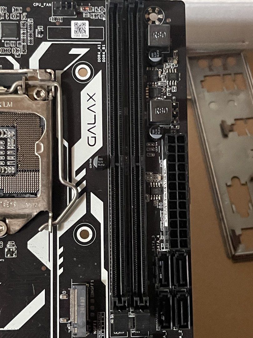 B365 motherboard (Category: Desktops) located in Manila. Submitted by vincentrto45822 (Listing ID 1454633822, Image 3). Description: Galax b365 motherboard Sale as defective—with power, no display. Kayo na po mag pagawa Olosha II Park, Commonwealth QC Lalamove - sagot ng buyer ang fee.