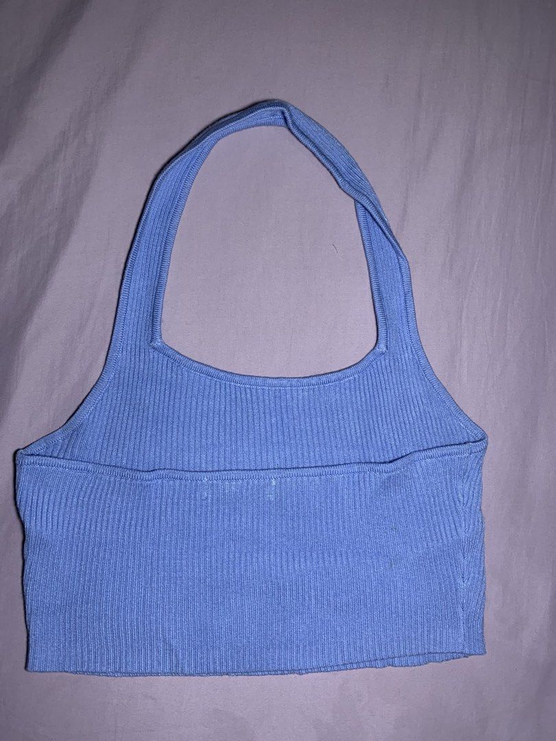baby blue halter top (Category: Sleeveless) located in Marikina City. Submitted by xoxooes (Listing ID 1454724955, Image 3). Description: .