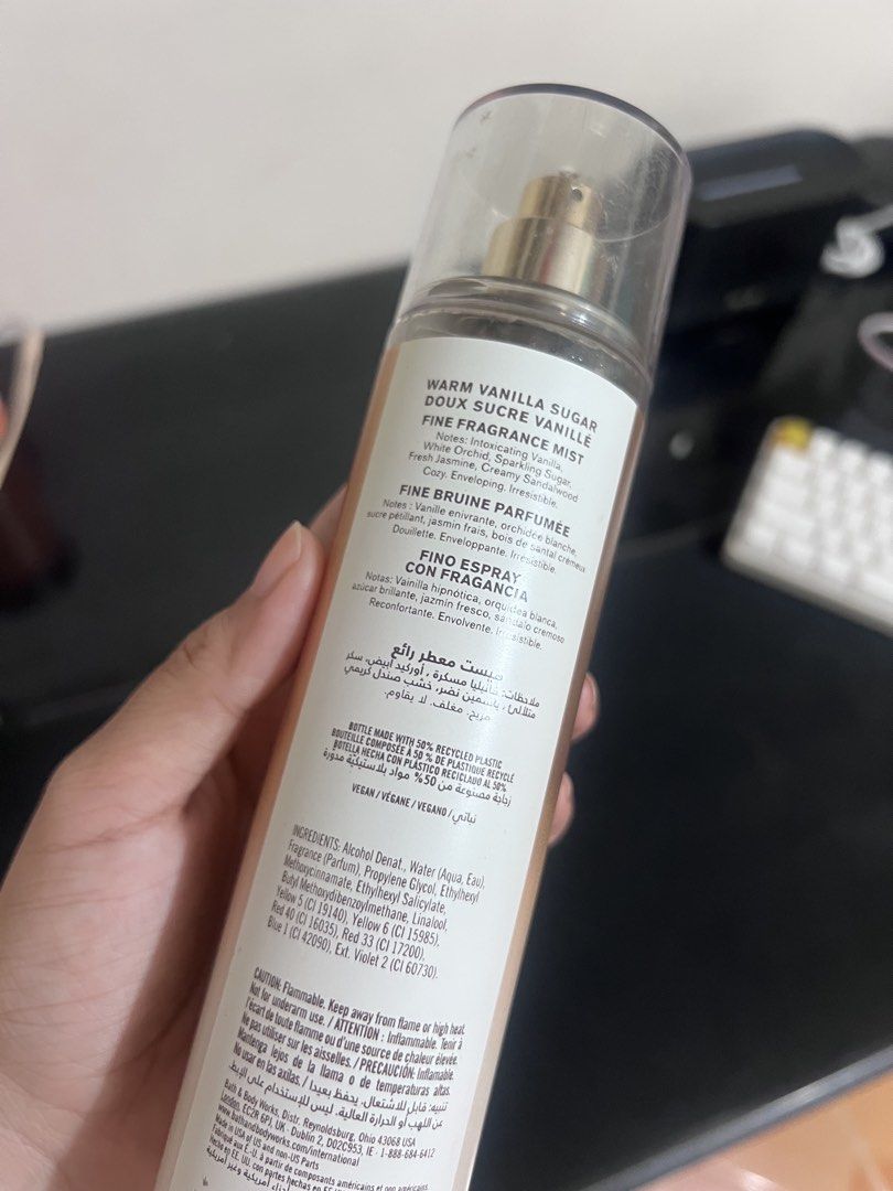 Bath & Body Works - Warm Vanilla Sugar (Category: Fragrance & Deodorants) located in Tarlac. Submitted by abceeeee (Listing ID 1454573838, Image 3). Description: Used about 15% - 20% only Original, bought in Canada rfs: too many perfume.