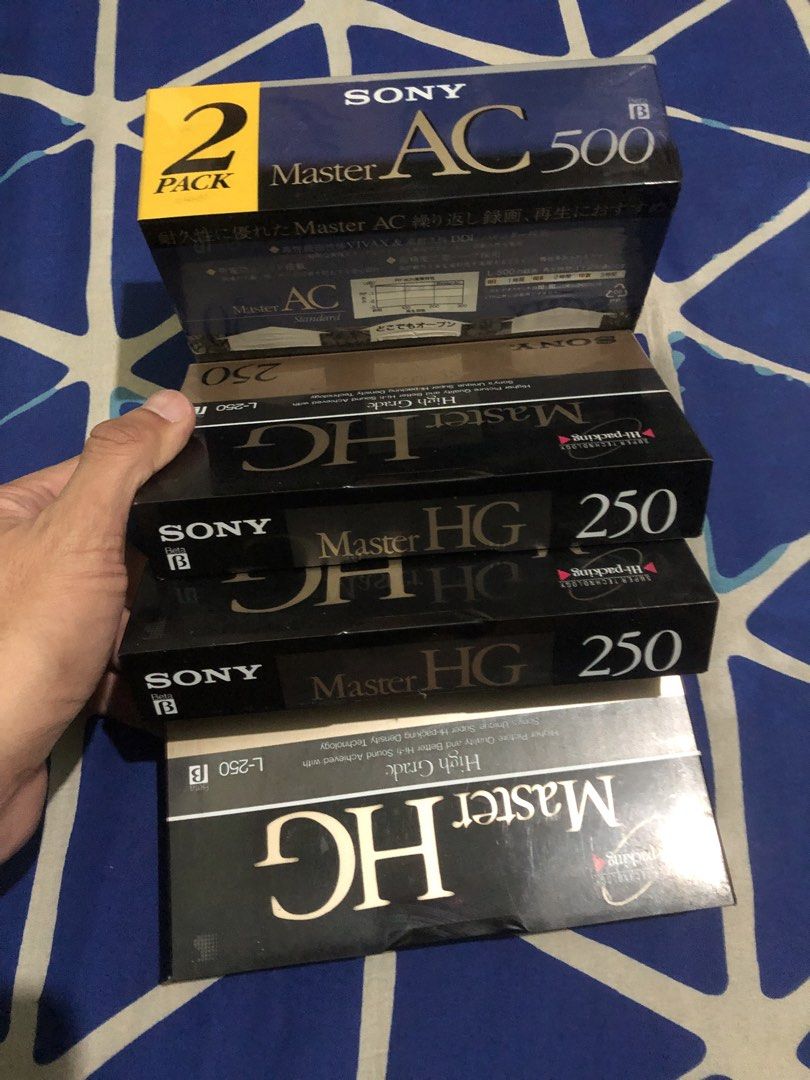 BetaMax Blank recordable Tapes set bundle (Category: TV Parts & Accessories) located in Quezon City. Submitted by markgolveo (Listing ID 1454655071, Image 3). Description: BetaMax Blank recordable Tapes set bundle Sealed bnew units.