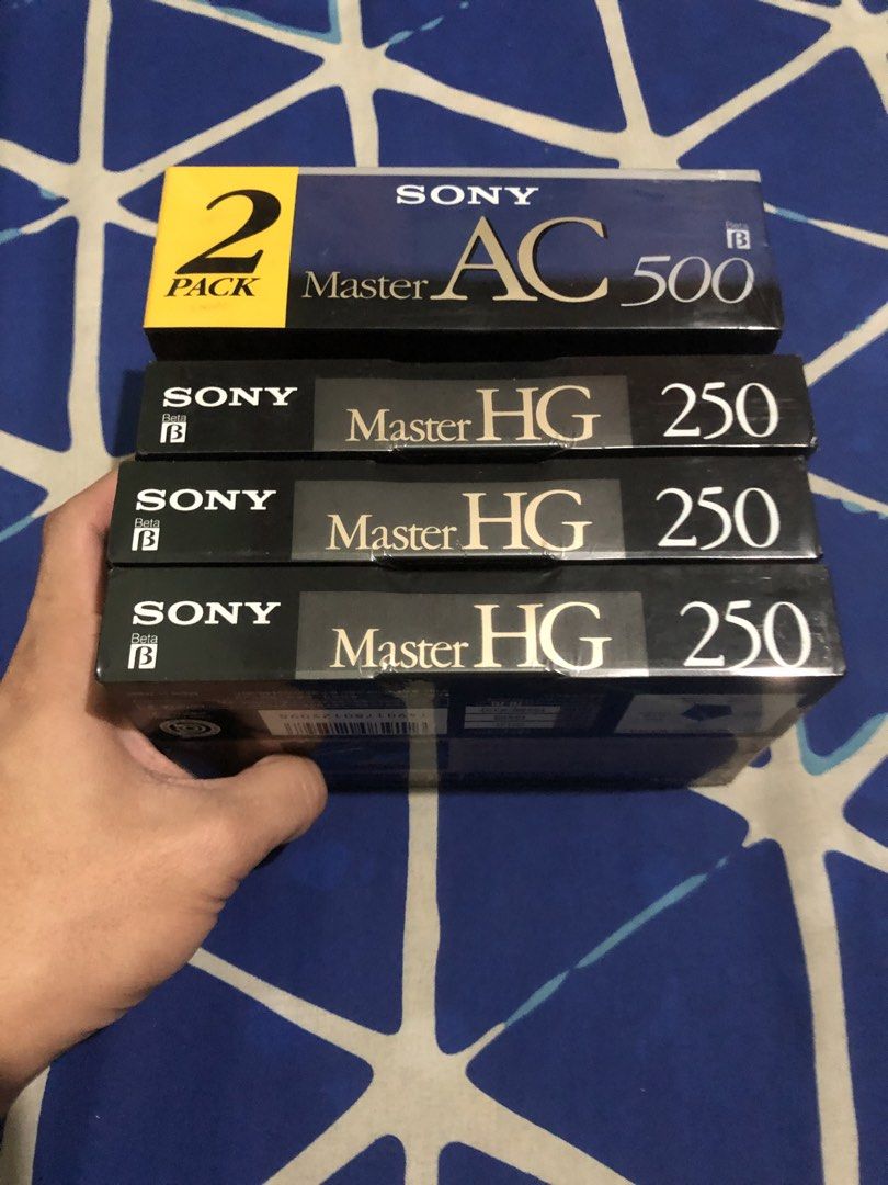 BetaMax Blank recordable Tapes set bundle (Category: TV Parts & Accessories) located in Quezon City. Submitted by markgolveo (Listing ID 1454655071, Image 2). Description: BetaMax Blank recordable Tapes set bundle Sealed bnew units.