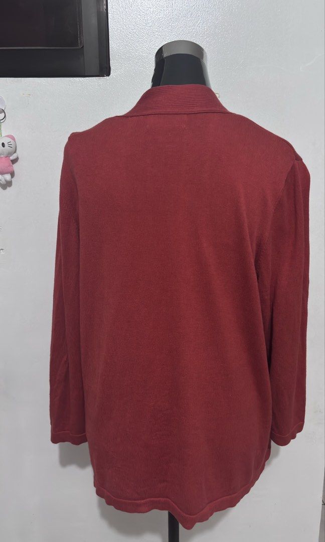 BLOUSES (Category: Longsleeves) located in Pasig City. Submitted by Atv26 (Listing ID 1454641642, Image 3). Description: Women Longsleeve Blouses Bust Width 21 inches Length 25 inches Color rate 10/10 Color : Dark Orange Pang Office, Pang Mall .