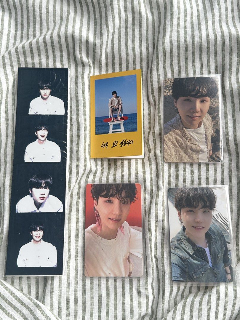 BTS SUGA YOONGI Complete Butter Set (Category: K-Wave Merchandise) located in Quezon City. Submitted by rbdim310 (Listing ID 1454604600, Image 1). Description: BTS YOONGI SUGA BUTTER COMPLETE SET — comes with filmstrip, message card, 2 album photocards, Weverse POB — sold as a set only — price negotiable.