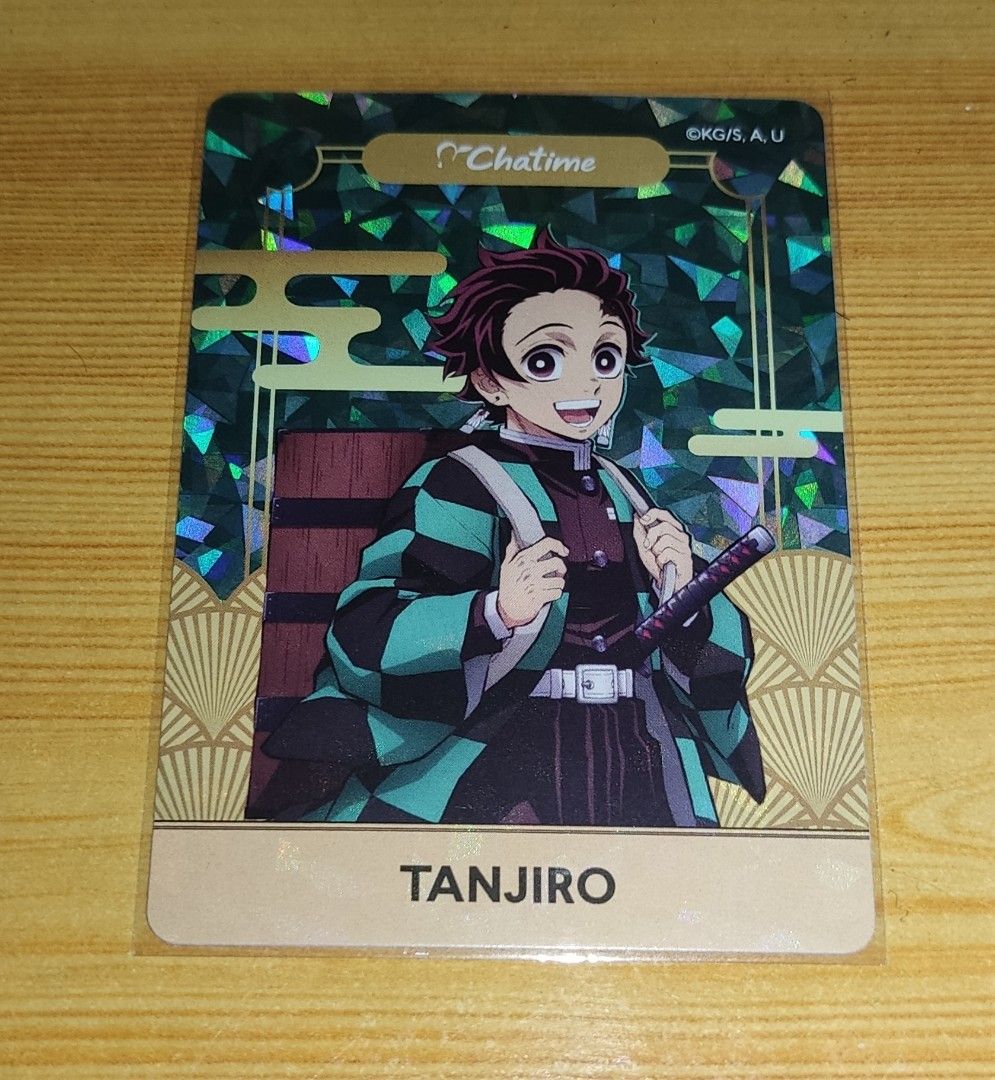 Chatime x Demon Slayer Tanjiro Card (Category: Raw Singles) located in San Mateo. Submitted by warmdog-fe66 (Listing ID 1454636781, Image 1). Description: - Authentic Chatime x Demon Slayer collaboration card. - Features the popular character Tanjiro Kamado. - Eye-catching holographic and sparkly design. - Ideal for Demon Slayer fans and collectors. - A unique collectible item. - Meet ups: Cubao Gateway or Alimall. - Shipping via J&T shouldered b