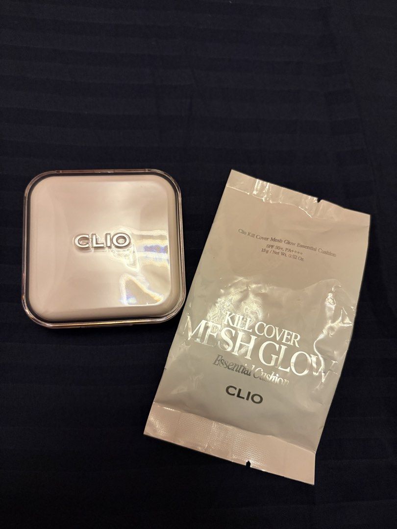CLIO Kill Cover Mesh Glow Essential Cushion 21N (Category: Makeup) located in Bacolod City. Submitted by fffurour (Listing ID 1454638864, Image 2). Description: :꣓ case and refill only :꣓ in shade 21N Linen :꣓ expiry date: 05/24/28 :꣓ rfs: not my shade, decluttering :꣓ loc: bacolod city :꣓ mop: gcash only .