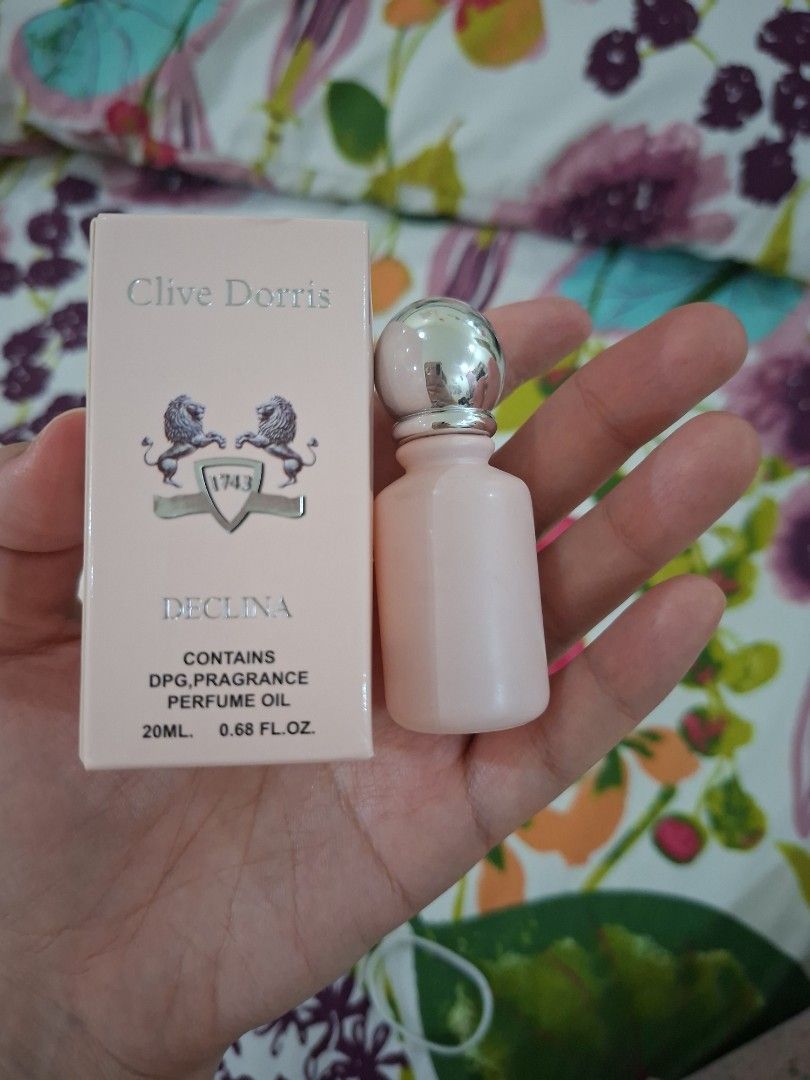 Clive Dorris Roll On Perfume Oil 20ml (Category: Fragrance & Deodorants) located in Muntinlupa City. Submitted by madtan (Listing ID 1454693741, Image 2). Description: smells like Parfums de Marly Delina.