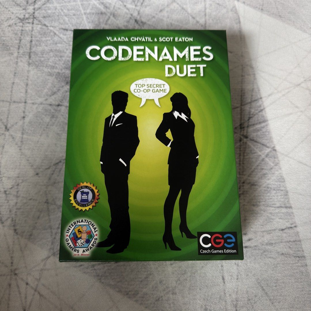 Codenames Duet (Category: Board Games & Puzzles) located in Singapore. Submitted by mralg (Listing ID 1454640568, Image 1). Description: Cards are sleeved..