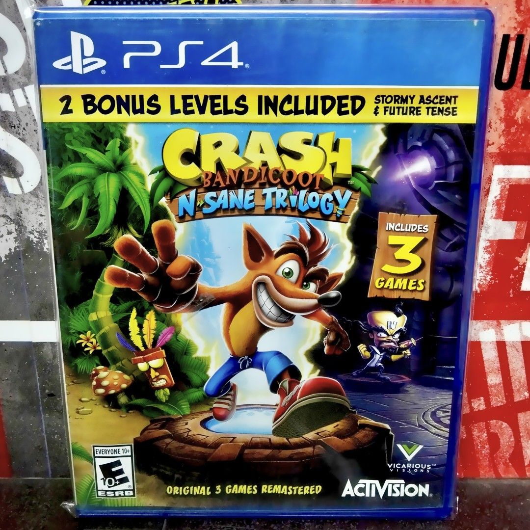 Crash Bandicoot N. Sane Trilogy PS4 Game (Category: PlayStation) located in Apalit. Submitted by reworkz (Listing ID 1454670140, Image 1). Description: - Crash Bandicoot N. Sane Trilogy for PlayStation 4 - Includes the original 3 remastered games Location: Apalit, Pampanga Shipping available via Lalamove / LBC / J&T Meet-up: Apalit / Calumpit MOP: GCash.