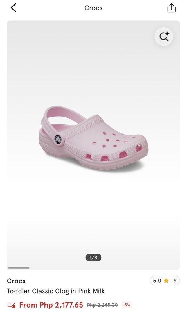 Croc Clogs for Toddler, Pink, size C6 (Category: Babies & Kids Fashion) located in Tagum. Submitted by preloved_by_samantha (Listing ID 1454614255, Image 3). Description: .