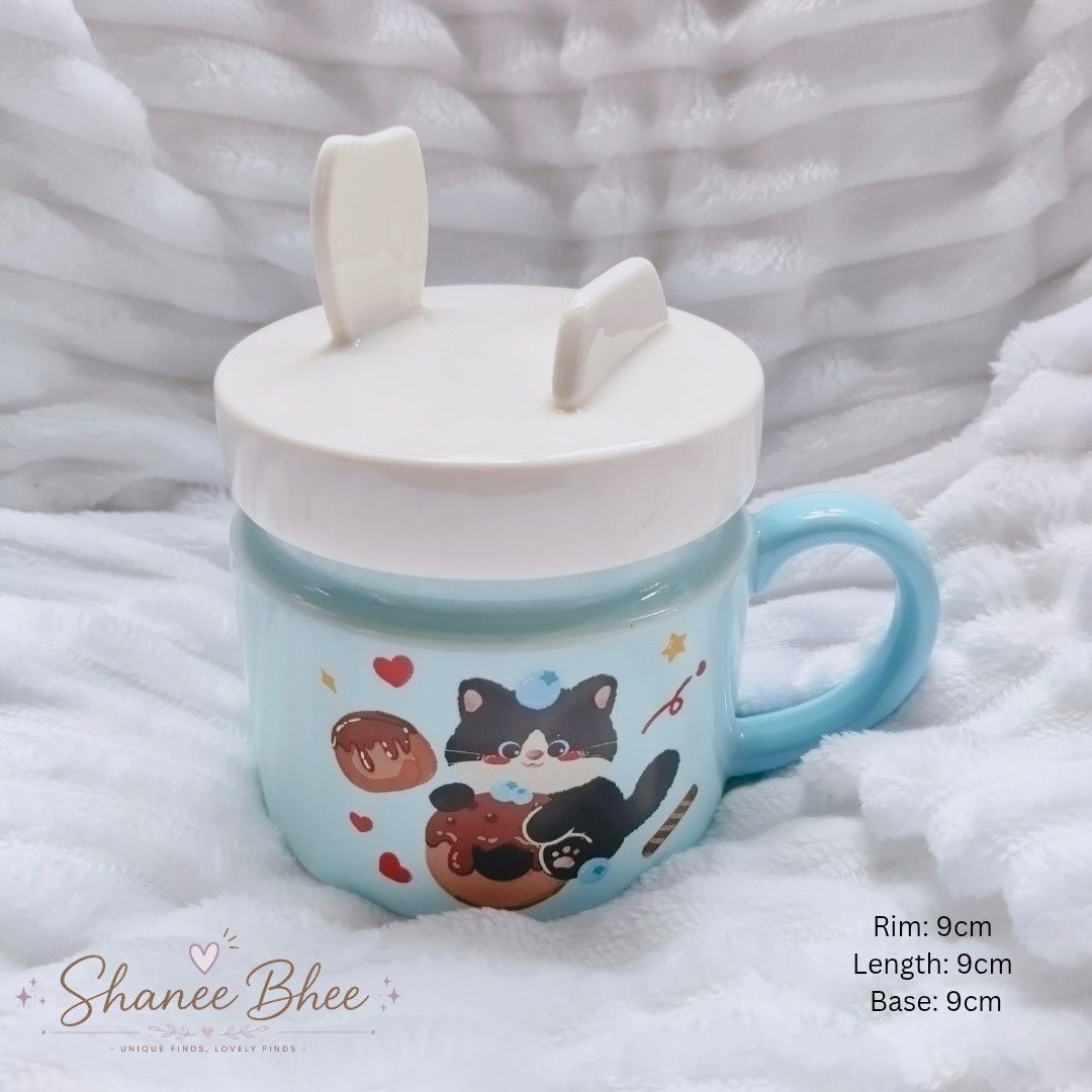 Cute Black Cat Mug with White Lid (Category: Coffee & Tea Tableware) located in Bontoc. Submitted by shaneebhee (Listing ID 1447741669, Image 1). Description: .