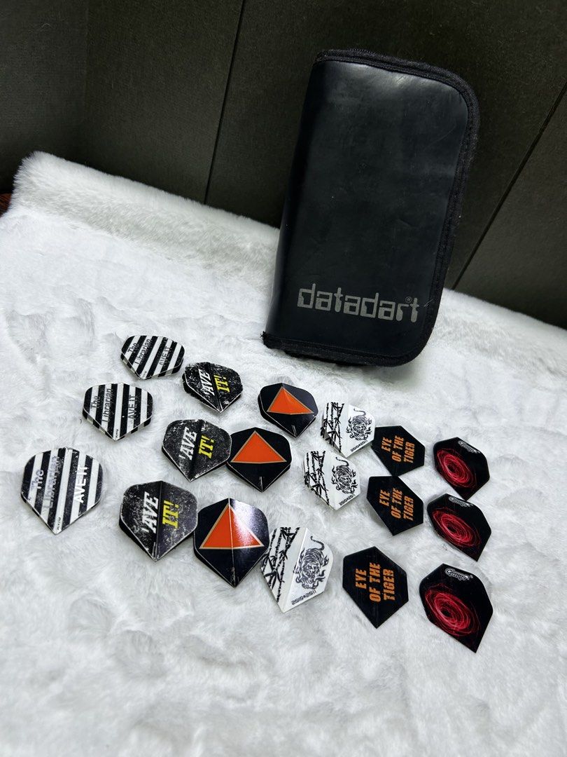 Datadart Dart Flights and Case (Category: Other Sports Equipment and Supplies) located in Manila. Submitted by starbalesukandjapansurplus (Listing ID 1454751128, Image 1). Description: - Set of Datadart dart flights - Assorted designs and colors included - Comes with a Datadart carrying case - Case features multiple compartments for organized storage - Ideal for replacing worn-out flights or trying new designs.