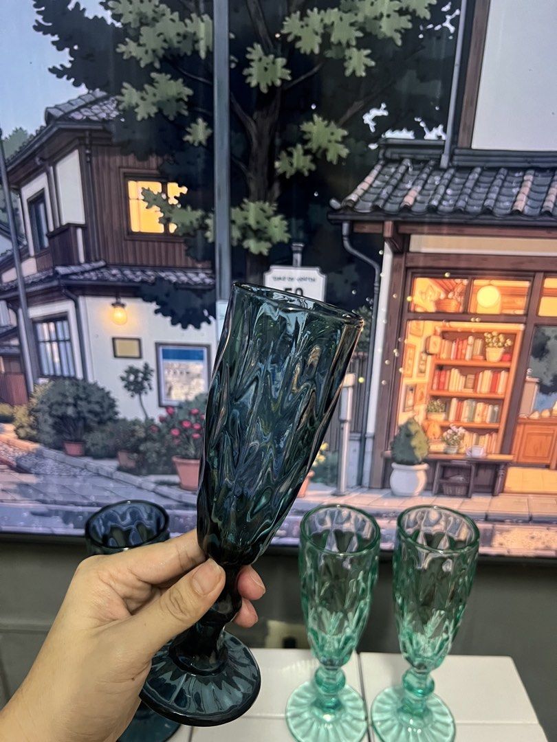 Diamond Goblet Wine/Water Glass (Category: Other Kitchenware & Tableware) located in Tanza. Submitted by jesdcmpo (Listing ID 1454628712, Image 3). Description: 4 pieces per box Available colors: Diamond blue and Teal Php75 per piece / Php280 per box.