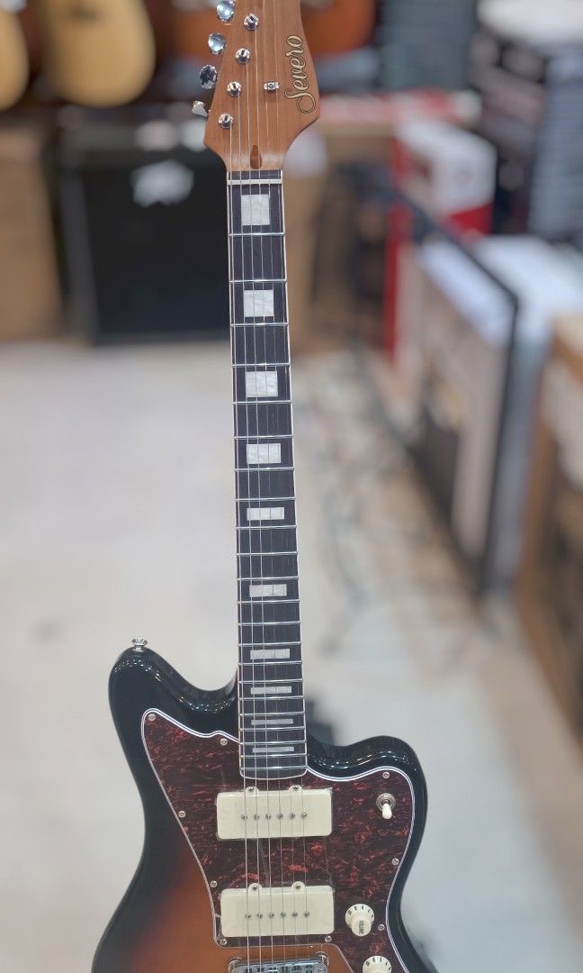 Electric Guitar - Severo Jazzmaster Modern Classic Series (Category: Musical Instruments) located in Manila. Submitted by daryloflyric30 (Listing ID 1454618809, Image 1). Description: Part of SEVERO Guitars’ Modern Classic Series, this model combines timeless style with dependable modern performance.. Its offset Jazzmaster-inspired body, roasted maple neck, and comfortable C-shaped profile deliver excellent playability and all-day comfort.. The p