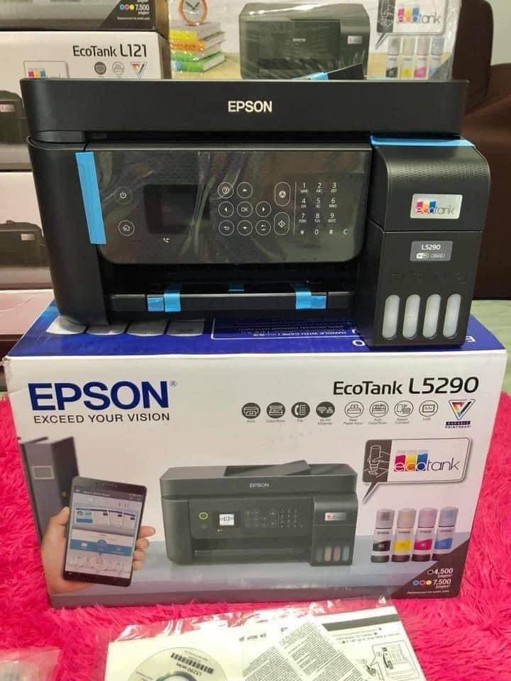 Epson EcoTank L5190 All-in-One Printer (Category: Printers, Scanners & Copiers) located in Manila. Submitted by fiercewhale_a98594 (Listing ID 1454715396, Image 2). Description: - Epson EcoTank L5190 All-in-One Printer - Functions: Print, Scan, Copy - Comes with ink bottles - Ideal for home or office use - Original box included - Ready for pickup.