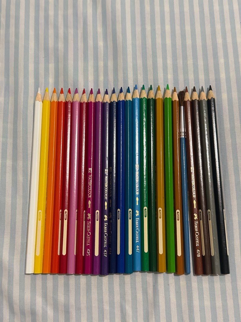Faber-Castell 24 Watercolour Pencils (Category: Craft Supplies & Tools) located in Pasay City. Submitted by jamecakk (Listing ID 1454580059, Image 2). Description: - never pa nagamit. Nakatambak lng - Set of 24 Faber-Castell watercolour pencils - Perfect for art projects and sketching - Features vibrant, rich colours - Pencils are in good, pre-loved condition - Ready for your next creative masterpiece!.