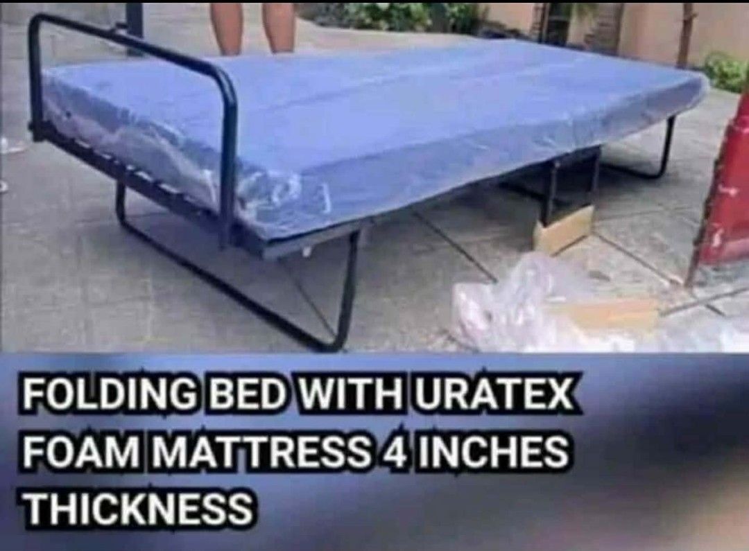 folding bed heavy duty frame (Category: Bed Frames & Mattresses) located in Manila. Submitted by carriemorl14080 (Listing ID 1454645556, Image 3). Description: Product details of bed double PLEASE CONTACT MY NUMBER PAG DI PO KAYO NAREPLAYAN SA CAROUSELL 799 starting price up !!!! 09206602624 ✅ BRAND NEW ✅ HEAVY DUTY ✅ SINGLE TYPE ✅ STEEL FRAME ALSO AVAILABLE ✅ ORDINARY FOAM ✅ URATEX FOAM ??FOR YOU? ✅ ROOM FOR RENT ✅ CONDO ✅ BARRACKS ✅ APARTMENT ✅