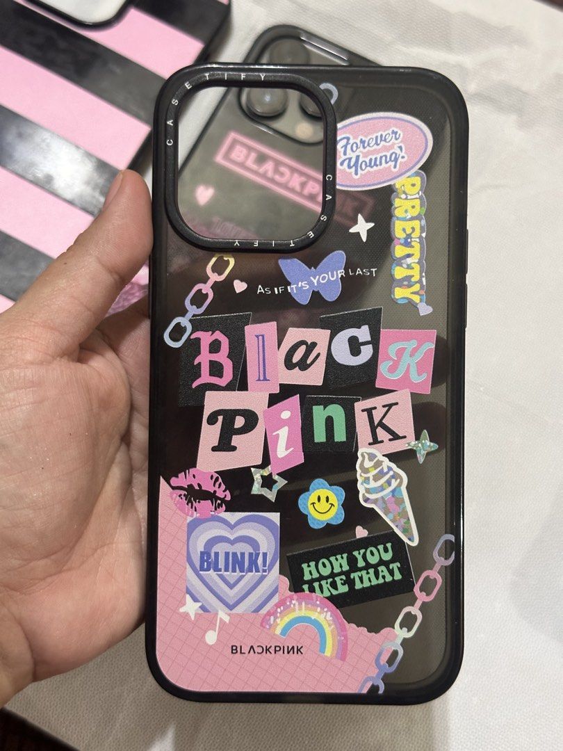 For take all - Blackpink iPhone 14 Pro Max Phone Case (Category: Cases & Sleeves) located in Manila. Submitted by oja02 (Listing ID 1454737848, Image 3). Description: For take all - Blackpink iPhone 14 Pro Max Phone Case includes 3 regular phone case and 1 LED phone case - with a smart chip which will light up when you play music. Can send video via messenger. All items are personal. Location: Paco, Manila. Can do shipping..