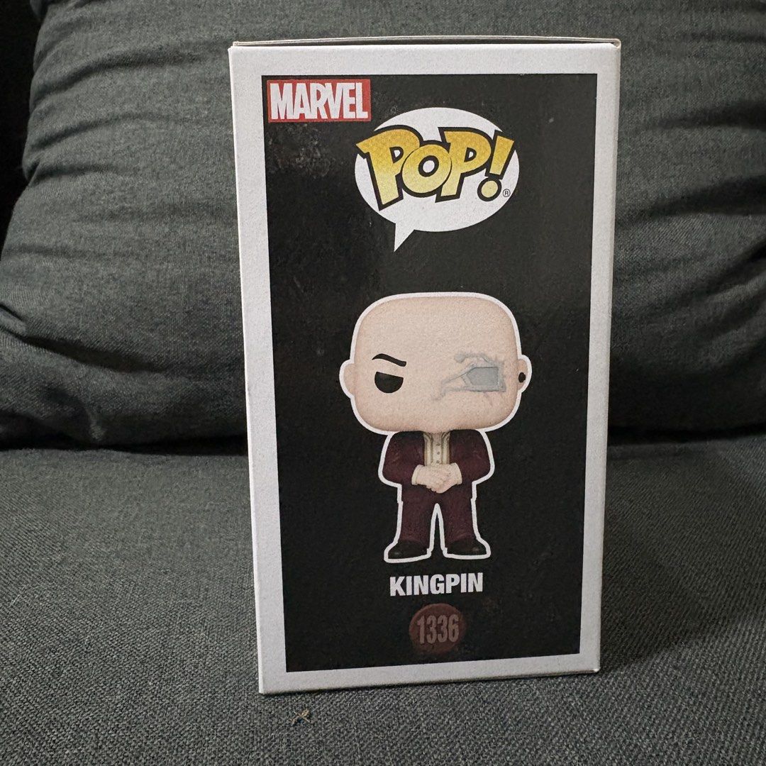 Funko Pop Marvel 1336 - Kingpin (Echo) (Category: Designer & Blind Box Toys) located in Imus. Submitted by declutter201 (Listing ID 1454748000, Image 3). Description: Price: P400 Condition: 8/10 (There are minor dents and creases) Location: Imus, Cavite MOP: BDO, Gcash, Maya, GoTyme MOD: GGX, J&T, SDD Will pack with protector and sorter box You can message me for more details.