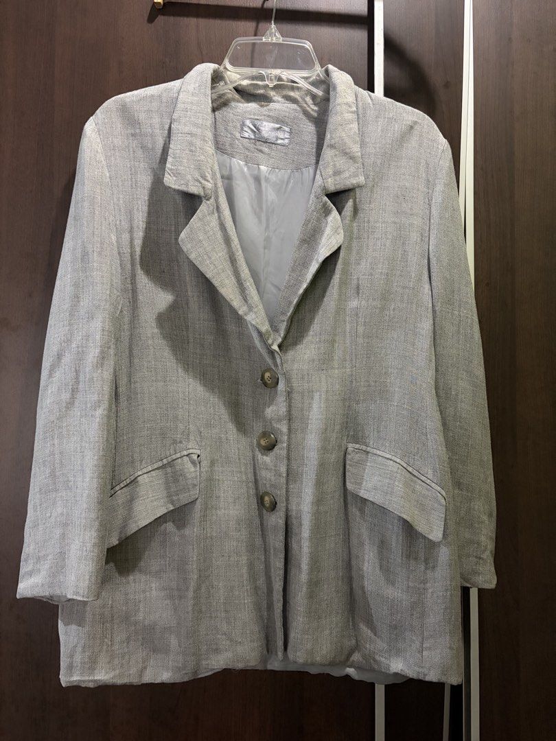 Gray blazer (Category: Coats, Jackets and Outerwear) located in Manila. Submitted by thebookclubz (Listing ID 1454691534, Image 1). Description: .