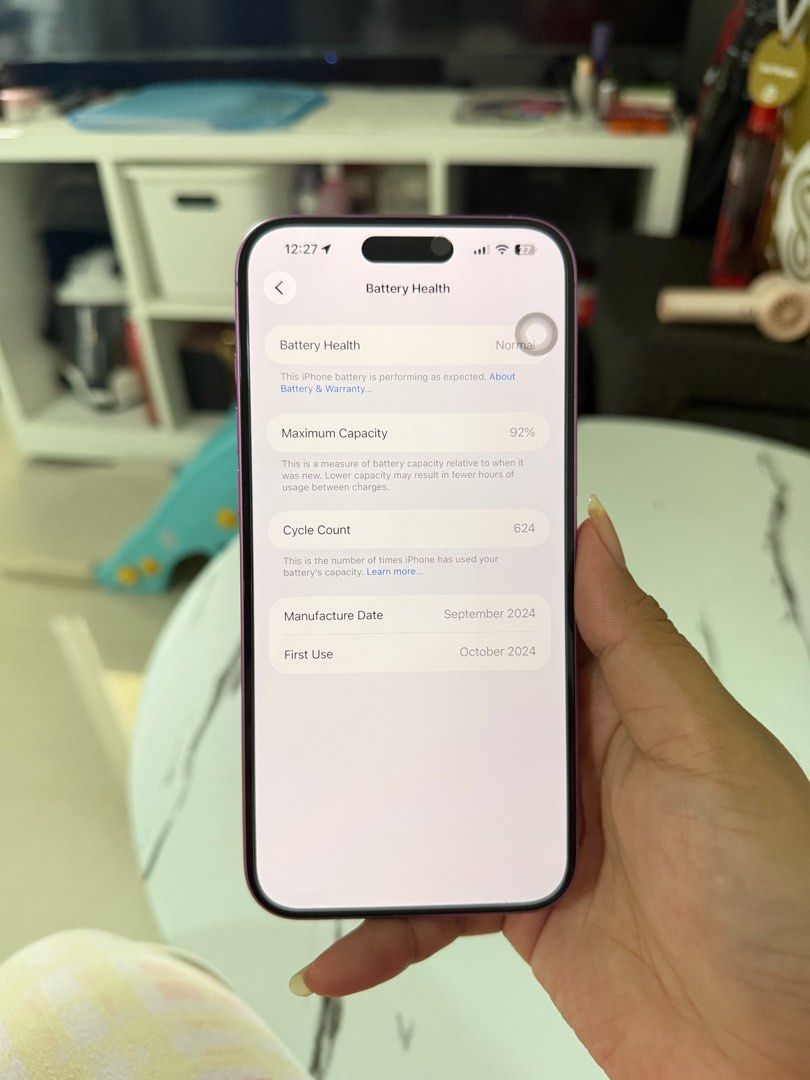 iPhone 16plus 128gb (Category: iPhone 16 Series) located in Quezon City. Submitted by frtzann15 (Listing ID 1454607906, Image 3). Description: iphone 16plus 128gb Factory Unlocked Face ID and Truetone Working 92% Battery Health Issue: Camera Ink due to laser pero hindi naman lumalaki kaya di sya nakakaaaffect. Not visible rin kung sa colored kayo mag picture 31,990 ONLY.