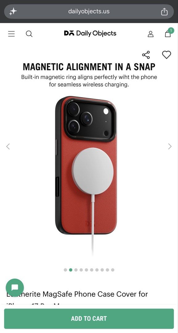 iPhone 17 Pro Max Case Daily Objects (Category: Cases & Sleeves) located in Quezon City. Submitted by mycrispino (Listing ID 1454690953, Image 2). Description: -I have never tried this on. Brand new! -Bought for original price: 3400+ pesos -This is so nice in person. -From the website: “Smooth exterior crafted from premium leatherite; Aluminium camera lens bezel and hardy side buttons for added protection MagSafe compatible ™ effortless magnetic 