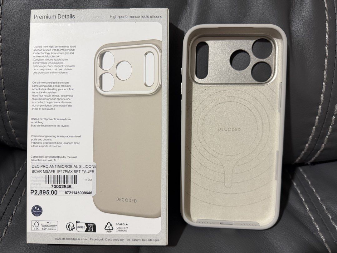 iPhone 17 Pro Max case (like new) | Decoded | color Taupe (Category: Cases & Sleeves) located in Cavite. Submitted by jaydeene (Listing ID 1454734602, Image 2). Description: DECODED iPhone 17 pro max case, like new. used only once then saw another case i liked better in the next store 😅. Great fit and grip. Premium feel. Strong magsafe too purchased in either digital walker or power mac in greenbelt/rockwell (I forgot which store exactly) can me