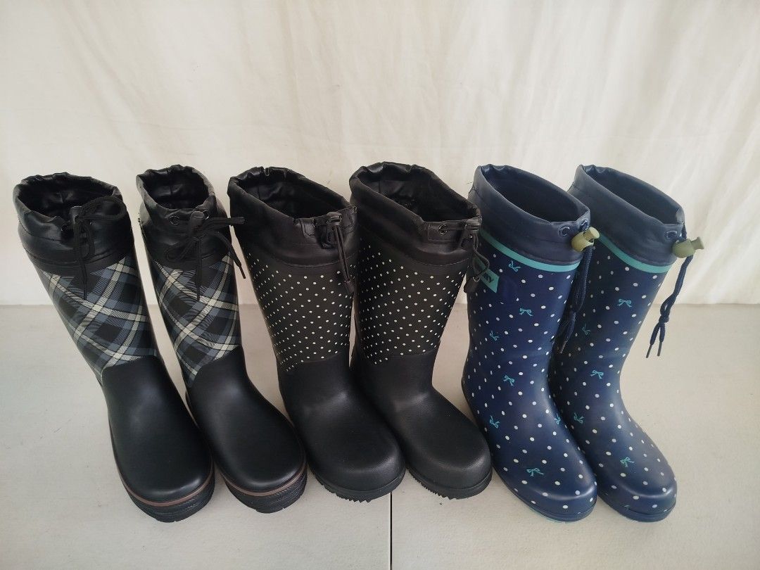 Japan 20cm Rainboots / Bota - Various Patterns 350pesos each (Category: Boots) located in Bulacan. Submitted by amarijapansurplus (Listing ID 1454620905, Image 2). Description: 📌as is 📌WYSIWYG 📌First to pay basis 📌Auto pass sa COD iwas scam sa part ko 📌MOP: GCASH 📌MOD: Pick-up, Lalamove (motorcycle) or J&T/Flash Express/SPX Express 📌Loc. Panginay, Balagtas, Bulacan 🇯🇵AMARI Japan Surplus🇯🇵.