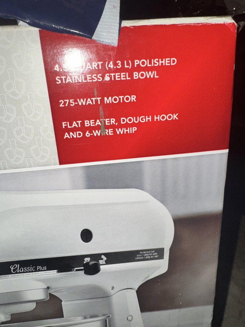 KitchenAid Classic Mixer (Category: Other Kitchenware & Tableware) located in Las Pinas. Submitted by carou98933 (Listing ID 1454646212, Image 2). Description: Never used. 4.5 Qrtz 110V.