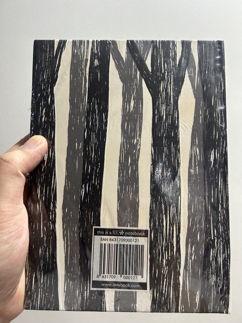 KLIC Illustrated Lined Notebook / Journal (Red Riding Hood / Forest Theme) (Category: Stationery & School Supplies) located in San Juan City. Submitted by kera.g815 (Listing ID 1454727338, Image 2). Description: Elevate your note-taking or journaling with this stylish KLIC hardcover notebook! Featuring a striking black-and-white sketch illustration of a dark forest with Little Red Riding Hood pop-of-red accents, this unique stationery piece bring