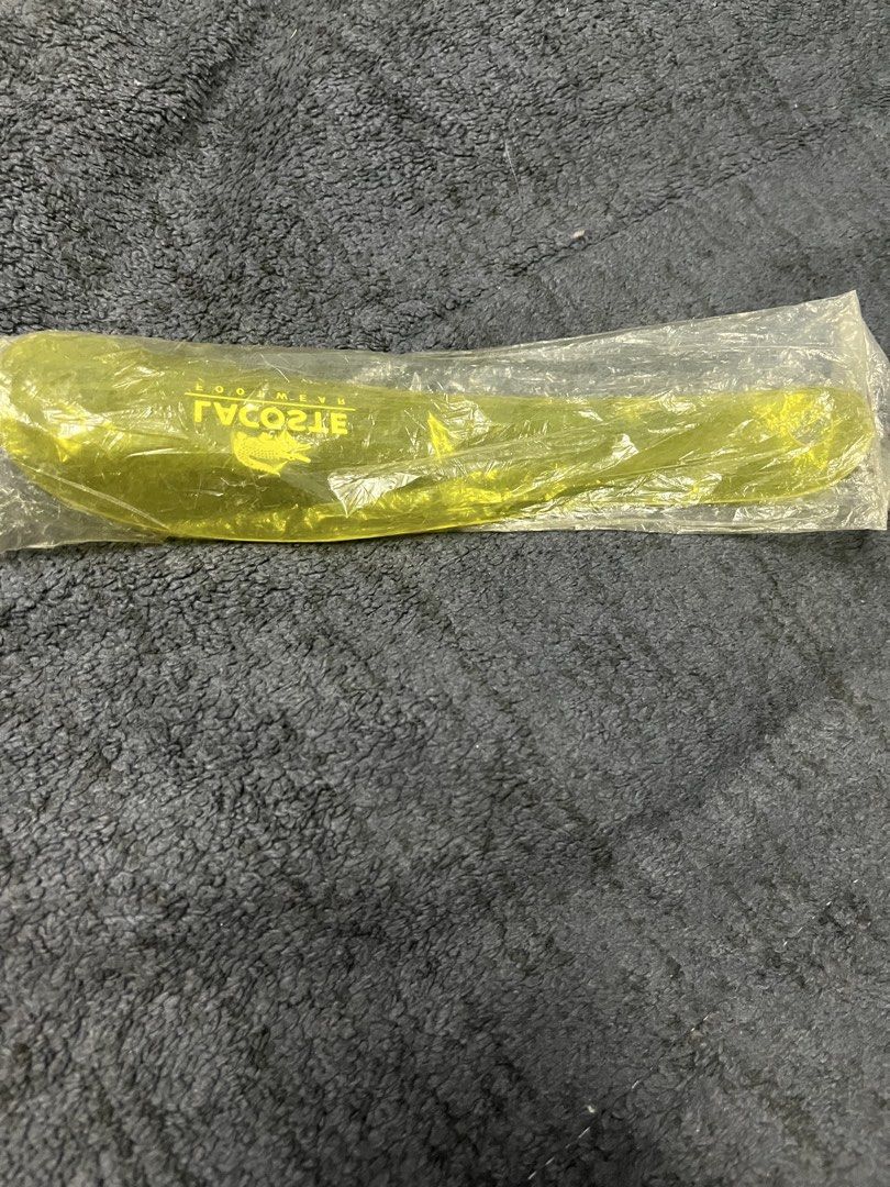 Lacoste Shoe Horn Yellow Plastic (Category: Shoe inserts & accessories) located in Valenzuela. Submitted by musearchive (Listing ID 1454722050, Image 2). Description: Brandnew Jnt / lalamove Gcash .