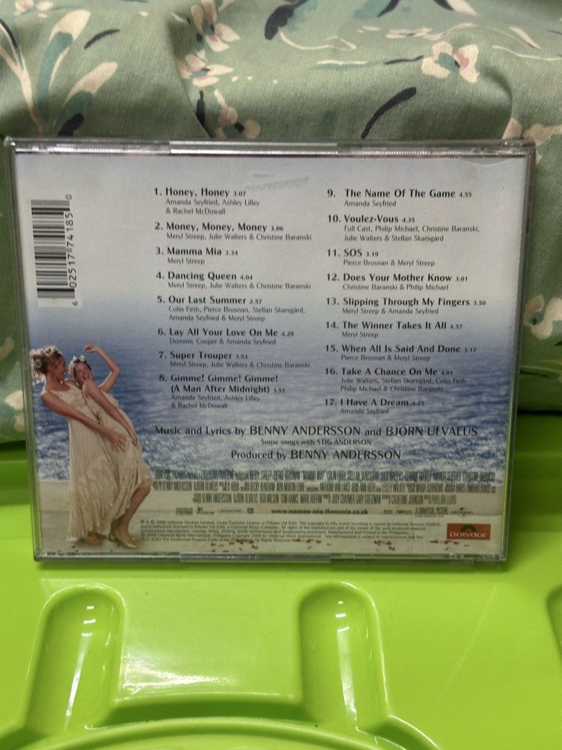 Mamma Mia OST CD (Category: CDs & DVDs) located in Manila. Submitted by declutteringlot (Listing ID 1454712769, Image 2). Description: .