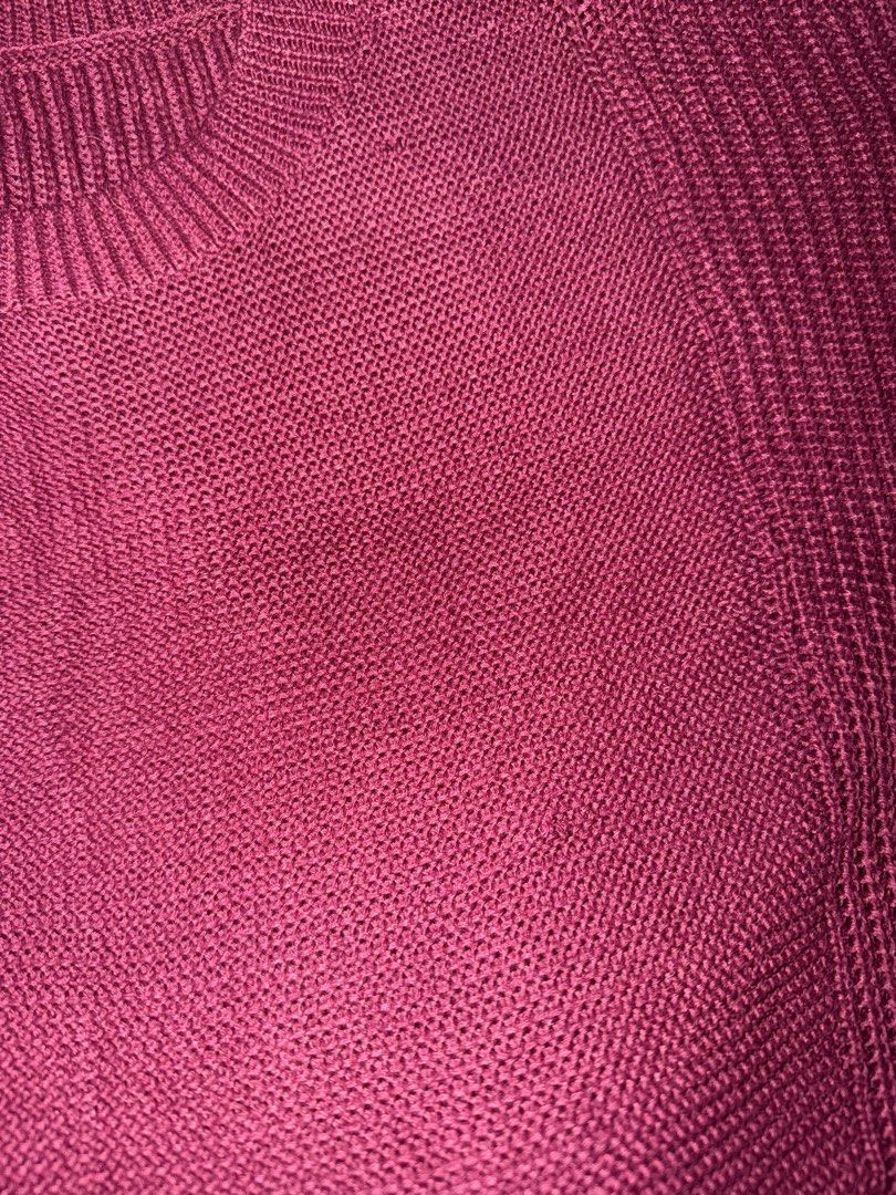 Maroon Knit Sleeveless Sweater Vest (Category: Sleeveless) located in General Santos City (Dadiangas). Submitted by ms.plussize (Listing ID 1454619464, Image 3). Description: - Soft knitted sleeveless sweater vest - Deep maroon color - Classic crew neck design - Comfortable wide armholes - Textured knit fabric - Perfect layering piece - Measurements: - Shoulder Width: 27 inches - Chest/Bust: 27 inches - Arm Hole: 12 inches - Length: 30 inches.