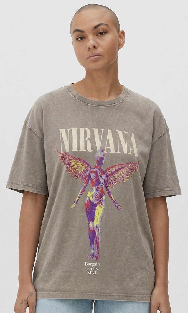 NIRVANA (Category: Tshirts & Polo Shirts ) located in Cavite. Submitted by handpickedshirts (Listing ID 1454720079, Image 3). Description: Brand new Acidwashed, vintage-style Approx L27.5in W23in laid flat No backprint.