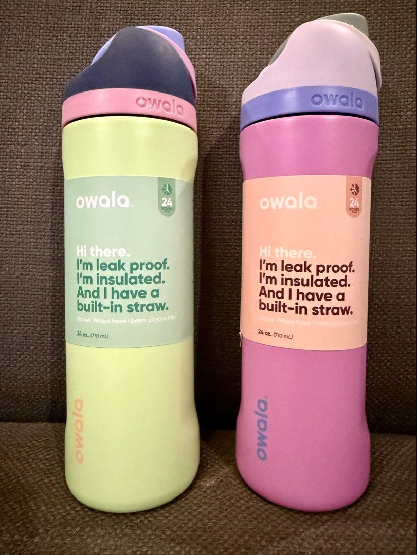 Owala FreeSip 24oz (710ml) — BRAND NEW (Category: Water Bottles & Tumblers) located in Manila. Submitted by esunic63 (Listing ID 1454736347, Image 1). Description: Brand new Owala FreeSip Insulated Stainless Steel Water Bottles in two fun color combinations. Perfect for work, school, gym, travel, or everyday use. Features: * 24oz / 710ml capacity * Insulated stainless steel — keeps drinks cold for up to 24 hours * FreeSip spout — sip through the 