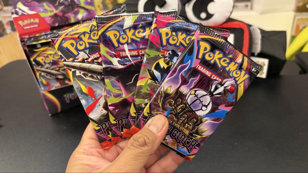 Pokemon TCG Mega Evolution Pitch Black Booster Packs (Category: Card Packs) located in Cavite. Submitted by jace.themerchant (Listing ID 1454726595, Image 1). Description: Pokemon TCG Mega Evolution Pitch Black Booster Packs Php 360.00 per pack. If you’re getting more than 5, its Php 350.00 each. 100% Original. Mega Evolution Pitch Black.