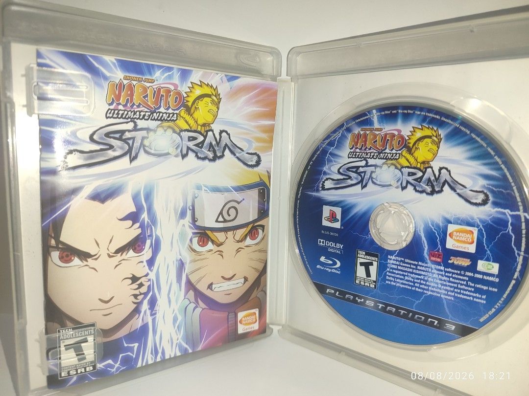 PS3 - Naruto Ultimate Ninja Storm (PRE-LOVED) "R1" (Category: PlayStation) located in Mendez-Nunez. Submitted by sf2_gameshop (Listing ID 1454577432, Image 3). Description: PLEASE READ CONDITION: A pre-loved item. Installed and tested working. It comes with a game manual. GENRE: Fighting MODE: Single-player, multiplayer REGION: 1 - US VOICE: English but can also be switched to Japanase audio IN-GAME Text: English MANUAL: English Feel free to chat