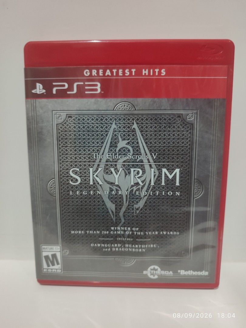 PS3 - Skyrim Legendary Edition (OPENED) "ALL" (Category: PlayStation) located in Mendez-Nunez. Submitted by sf2_gameshop (Listing ID 1454664749, Image 1). Description: PLEASE READ Aside from the main game, the disc also includes the following DLCs: 1. Dawnguard 2. Hearthfire 3. Dragonborn. CONDITION: This is basically a brand new item. Though its plastic seal was already removed. The greatest hits version originally came with an insert only. GENR