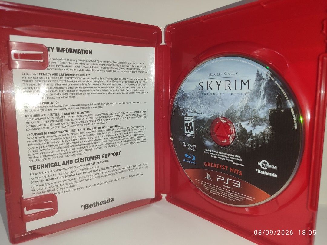 PS3 - Skyrim Legendary Edition (OPENED) "ALL" (Category: PlayStation) located in Mendez-Nunez. Submitted by sf2_gameshop (Listing ID 1454664749, Image 3). Description: PLEASE READ Aside from the main game, the disc also includes the following DLCs: 1. Dawnguard 2. Hearthfire 3. Dragonborn. CONDITION: This is basically a brand new item. Though its plastic seal was already removed. The greatest hits version originally came with an insert only. GENR