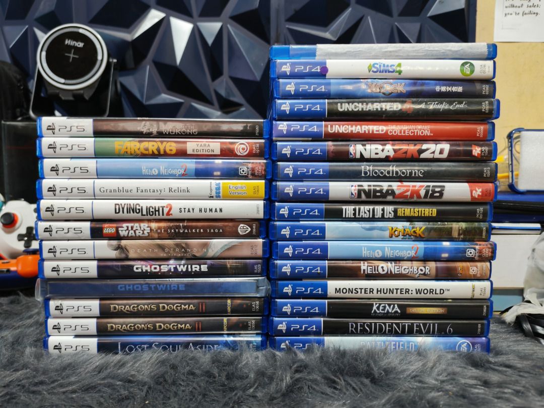 PS4 & PS5 Games - Cheapest in Marketplace (Category: PlayStation) located in Manila. Submitted by nider_dc (Listing ID 1454630949, Image 1). Description: PS4 Games for sale - Open for swap w/ profit ✔️Taytay / BGC / Lalamove / LBC / J&T ✔️Videocall Face to Face ✔️Main fb-Main fb maguusap PS4 - Uncharted The Nathan Collection ₱ 500.00 PS4 - Uncharted 4 A Thiefs End ₱ 800.00 PS4 - Nba 2k18 ₱ 300 PS4 - Nba 2k20 ₱ 300 PS4 - Bloodborne ₱ 600.00 PS4 - 