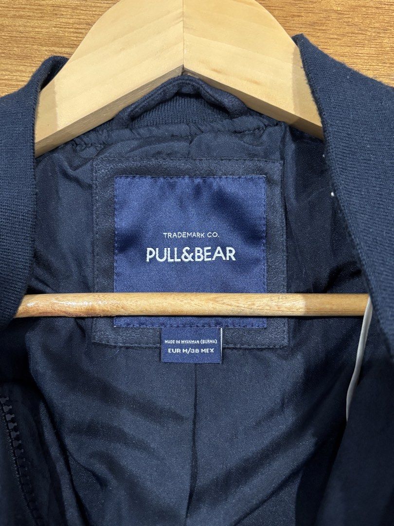 Pull & Bear navy blue suede texture jacket (Category: Coats, Jackets and Outerwear) located in Quezon City. Submitted by aaron.declutters (Listing ID 1454621906, Image 2). Description: - Pull & Bear Navy Blue Suede-texture Jacket - Condition: like new - versatile, easy to style - great for rainy weather.